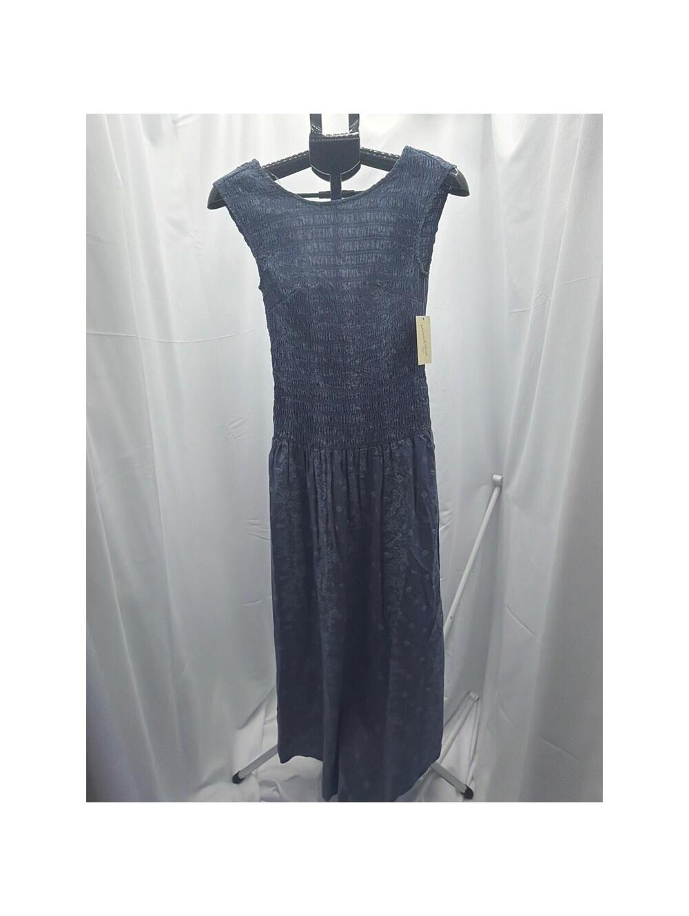 Universal Thread Blue Floral Smocked Bodice Maxi Dress Sleeveless Small NWT